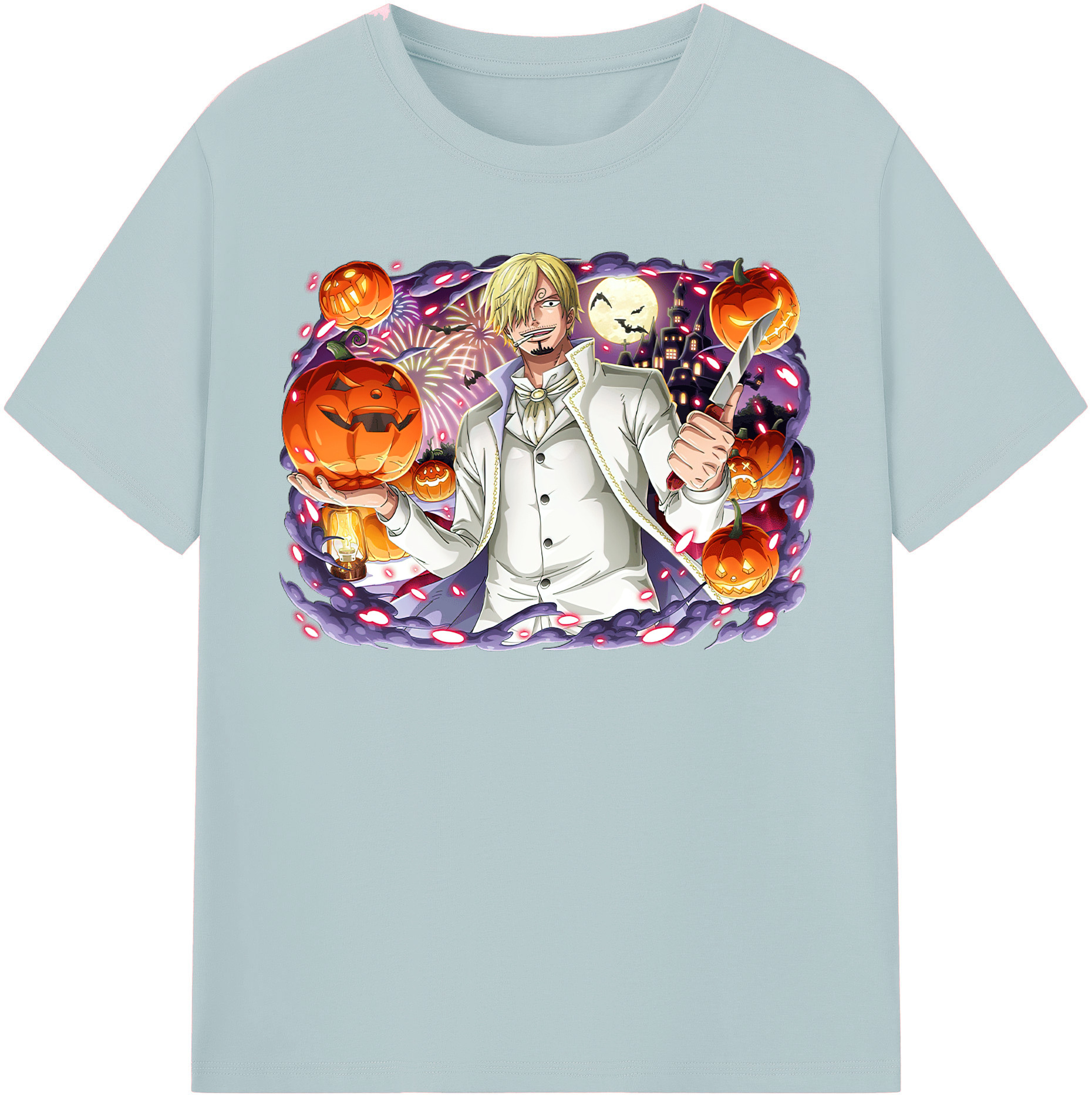 ワンピース サンジ ONE PIECE Sanji 綿100％半袖Tシャツ（フロントプリント）